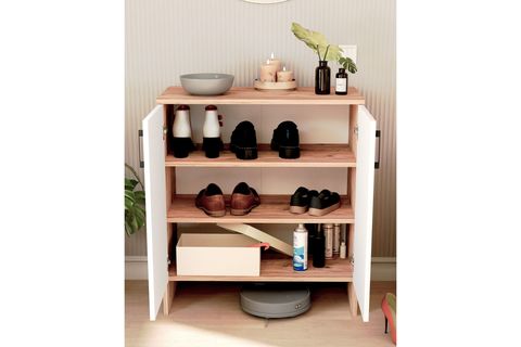 RETRO MDF MEMBRAN KAPAKLI ÇOK AMAÇLI DOLAP, ÇAM BEYAZ