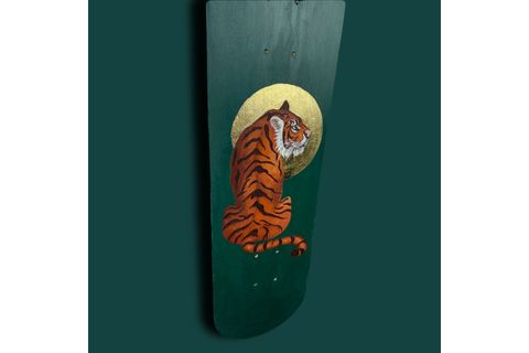 HOLY TIGER KAYKAY EL YAPIMI AHŞAP DUVAR DEKORU