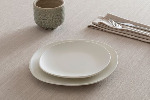 KİTCHEN ESSENTİALS STONEWARE MAT YEMEK TAKIMI, EKRU, 24 PARÇA