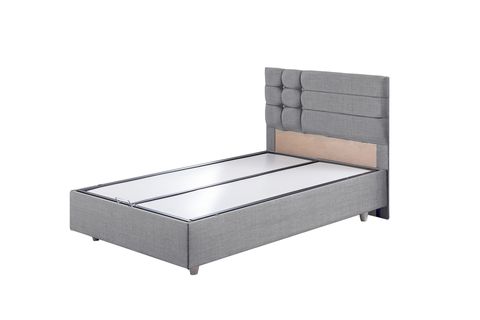VİYANA BAZA BAŞLIK LETTO YATAK SETİ, AÇIK GRİ, 90X190
