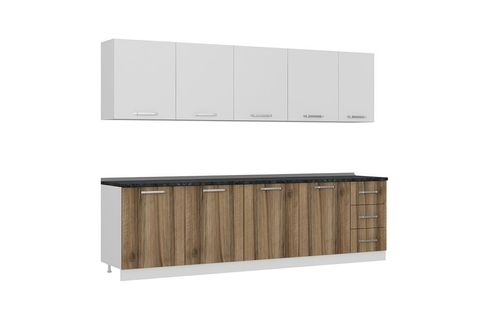 MİNAR ATLANTİS 285 CM MUTFAK DOLABI BEYAZ DORE 285-D2