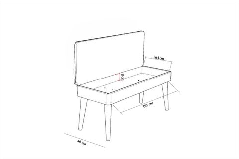 VİNA BENCHLİ MASA TAKIMI, BEYAZ