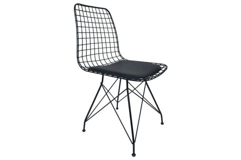 CAKARTA MASA VE SİYAH TEL SANDALYE TAKIMI,, 180X80