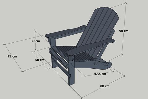 MANDU ADİRONDACK AHŞAP BAHÇE SANDALYESİ, FINDIK