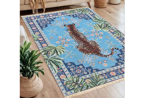 LEOPAR BASKILI DOKUMA TABAN HALI, 239 YNG, 150X230  CM