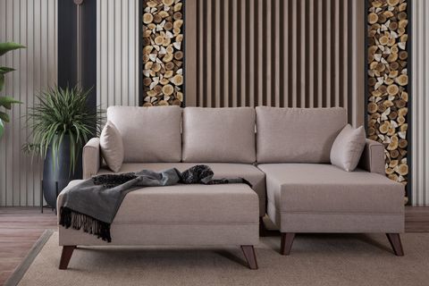 GLORİA MİNİ KÖŞE KOLTUK, KREM, SAĞ KÖŞE