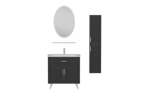 VERA BANYO DOLABI AY2K1Ç214, BEYAZ ANTRASİT, 85CM