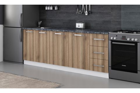 MİNAR 220 CM MUTFAK DOLABI BEYAZ DORE 220-D2-ALT MODÜL