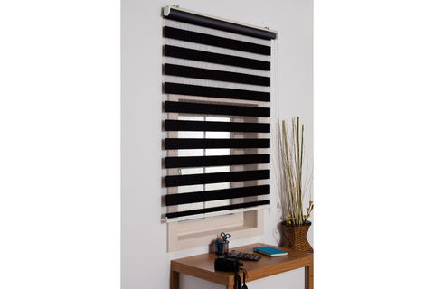 DEKORSTİLİM ZEBRA STOR PERDE SİYAH 230 X 260