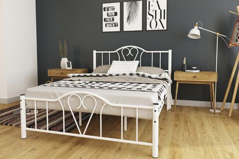 ORKİDE METAL KARYOLA, BEYAZ, 180X200