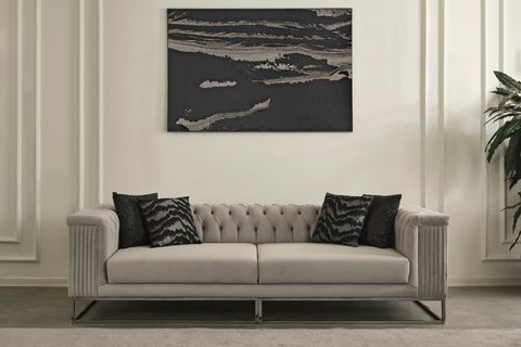LOTUS ÜÇLÜ KANEPE, GRİ