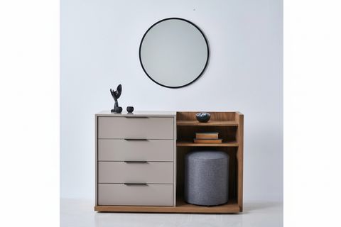 RENATA MODERN 2 RAFLI ŞİFONYER, MEŞE VİZON, 4 ÇEKMECELİ