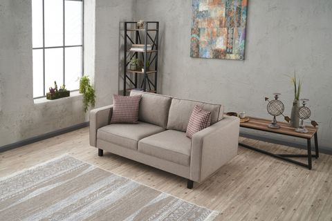KALE SERİSİ İKİLİ KOLTUK, KETEN, KREM