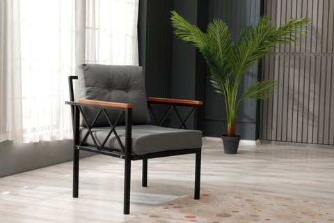 LİMNİ HOME BAHÇE BALKON ÇAY SETİ KOLTUK TAKIMI, SİYAH