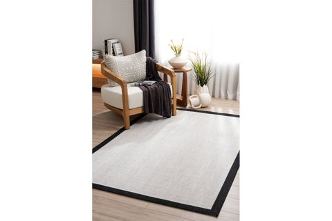 FRESCO SOFT GRİ SİYAH YIKANABİLİR HALI A3936A, 60X100
