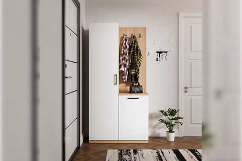 LAVO ASKILIKLI PORTMANTO AYAKKABILIK, 2 KAPAKLI, 90 CM