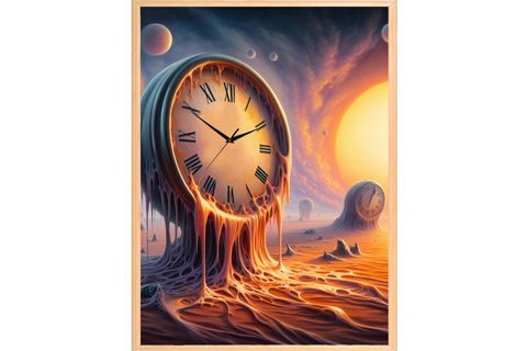 MERHABA ÇERÇEVELİ DUVAR SAATİ, 50X70