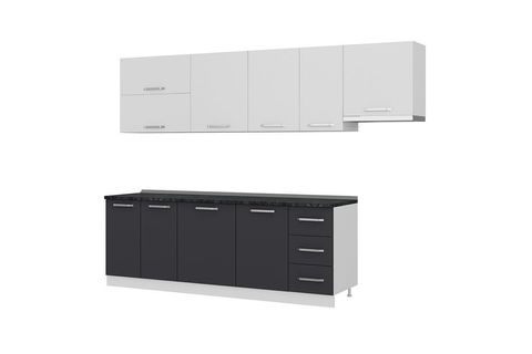MİNAR AVANOS 290 CM MUTFAK DOLABI BEYAZ ANTRASİT 290-A7