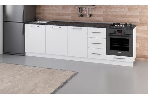 MİNAR 275 CM MUTFAK DOLABI BEYAZ 275-B6-ALT MODÜL