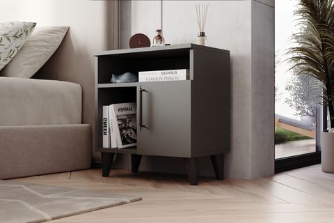 KOMMEN KOMODİN, ANTRASİT, 3 BÖLMELİ