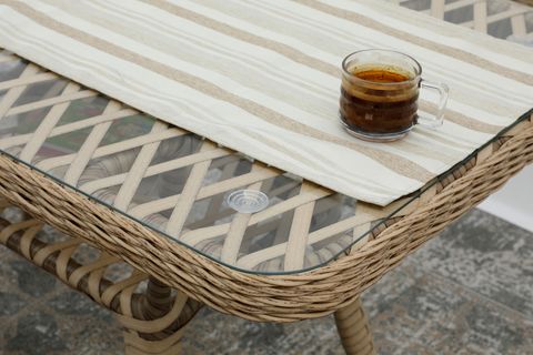VARAGO RATTAN BAHÇE BALKON SETİ, KREM