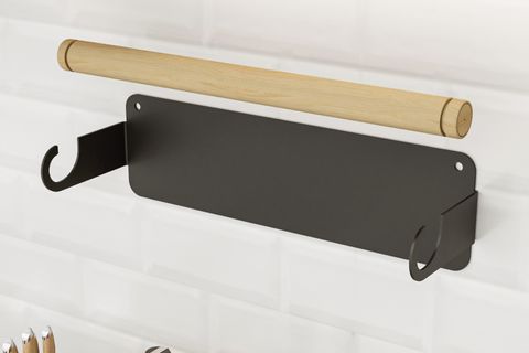 LMZ AHŞAP BAR MODERN RULO KAĞIT HAVLULUK ASKISI, SİYAH