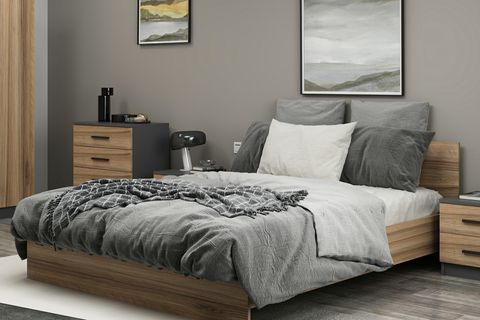 KALE190 YATAK ODASI TAKIMI, ANTRASİT DORE, 4 KAPAKLI, SET 20