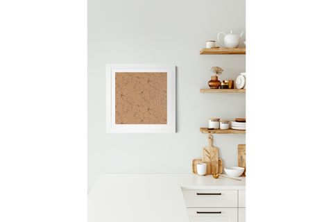 ÇİZİM PAPATYA TABLO, BEYAZ ÇERÇEVE, 40X40