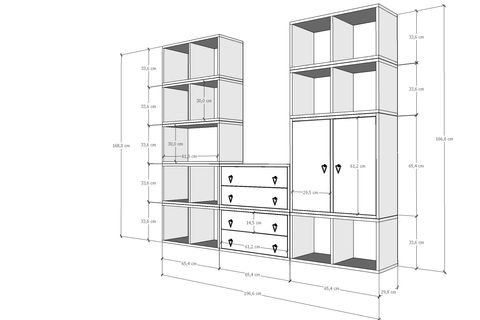 BK ÇOK AMAÇLI DOLAP, 9 RAFLI, NRG