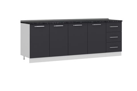 MİNAR 235 CM MUTFAK DOLABI BEYAZ ANTRASİT 235-A2-ALT MODÜL