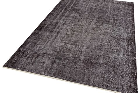 DOĞAL EL DOKUMA ANTRASIT RENGI VINTAGE HALI 171X243