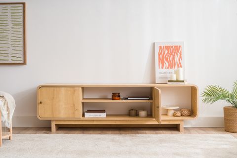 GİRONA TV SEHPASI, MEŞE, 180 CM