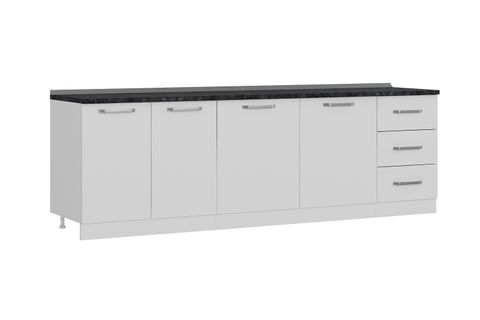 MİNAR 260 CM MUTFAK DOLABI BEYAZ 260-B1-ALT MODÜL