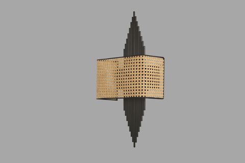 HANDE DİKDÖRTGEN APLİK, SİYAH RATTAN