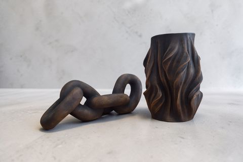 SAKSI VE ZİNCİR DETAY DEKORATİF OBJE