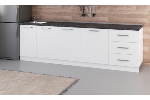 MİNAR 270 CM MUTFAK DOLABI BEYAZ 270-B1-ALT MODÜL