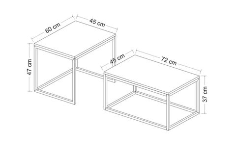 DECO METAL ORTA SEHPA, SİYAH