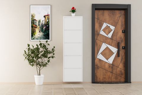 LİNEA METAL AYAKKABILIK, BEYAZ, 5 KAPAKLI
