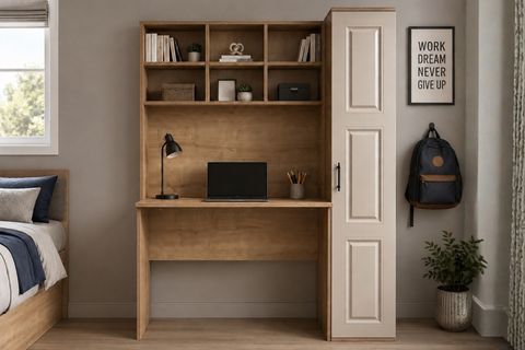 MERİSA TEK KİTAPLIKLI ÇALIŞMA MASASI, CEVİZ