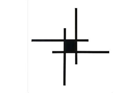AXİS GEOMETRİK ENDİREKT LED APLİK, SİYAH, 70X70 CM
