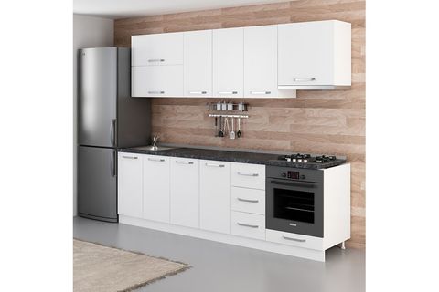 MİNAR MİREL 260 CM MUTFAK DOLABI BEYAZ 260-B5