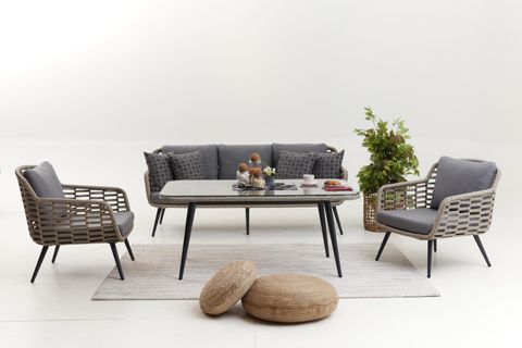 ARORA RATTAN ÜÇLÜ BAHÇE OTURMA GRUBU