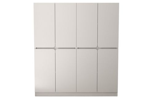 KATRE 8 KAPAKLI 2 ÇEKMECELİ LEDLİ DOLAP, BEYAZ