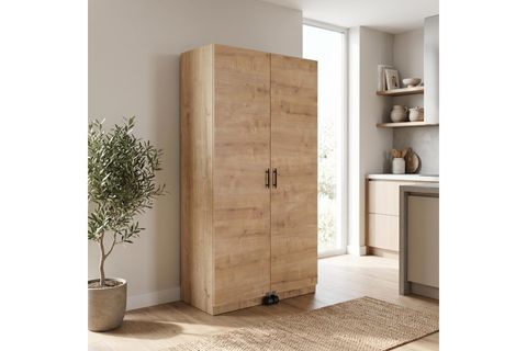 CABANA 21 BÖLMELİ TEKERLEKLİ KİLER DOLABI, MEŞE