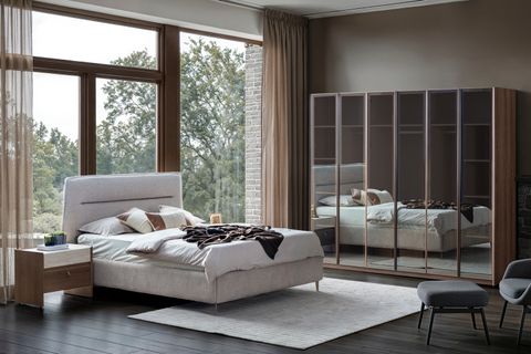 MADERA YATAK ODASI TAKIMI, AHŞAP KAPAKLI