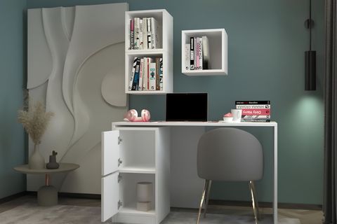 BK ÇALIŞMA MASASI, 2 KAPAKLI ALT DOLAPLI