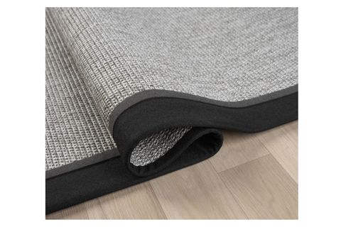 ÇİFT BORDÜRLÜ HASIR DOKULU SİSAL SALON MAKİNE HALISI, GRİ, 120X350, 664, ANTRASİT SİYAH