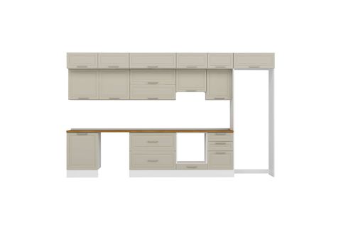 ALVİNKA 400X240 CM KLASİK MEBRAN MUTFAK DOLABI, MB E90S60S50 1 MEBRAN KUMTAŞI SUNTALAM