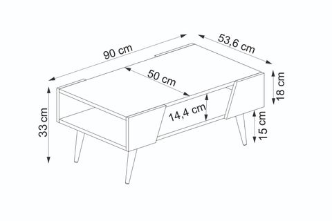 CLARK ORTA SEHPA, CEVİZ AYTAŞI