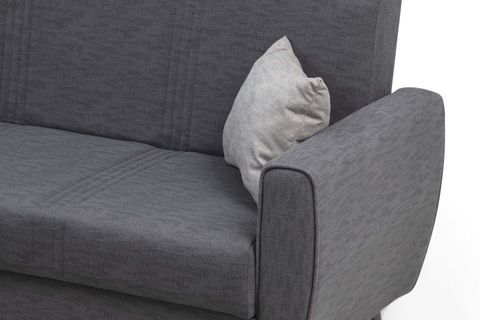 ZADEN ÜÇLÜ KOLTUK, KOYU GRİ